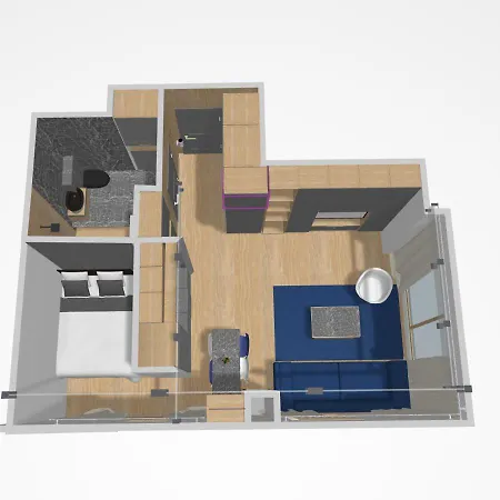 4uapart-apartment Platan Tower Paradiso Apartment